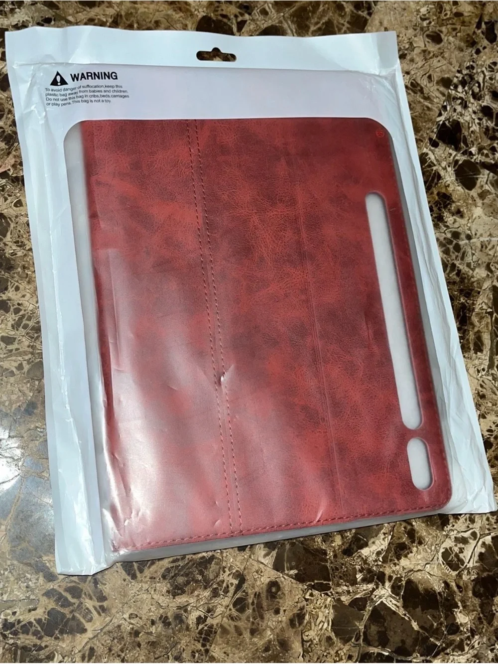 Nanroil samsung s8 + 12.4 pen case red genuine leather protective shell sleep